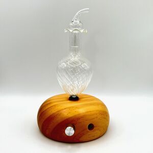 ArOmis Glass Essential Oil Nebulizing Diffuser Wood Base Waterless Aromatherapy